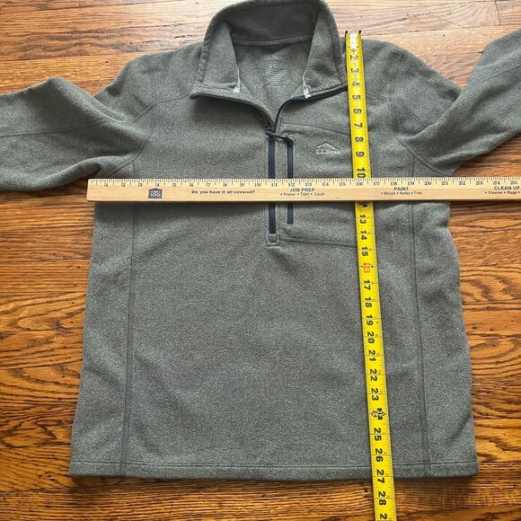 LL Bean Slightly Fitted 1/2 Zip Sweater Mens M Gray Fleece Gorp Hiking Casual - Picture 4 of 5